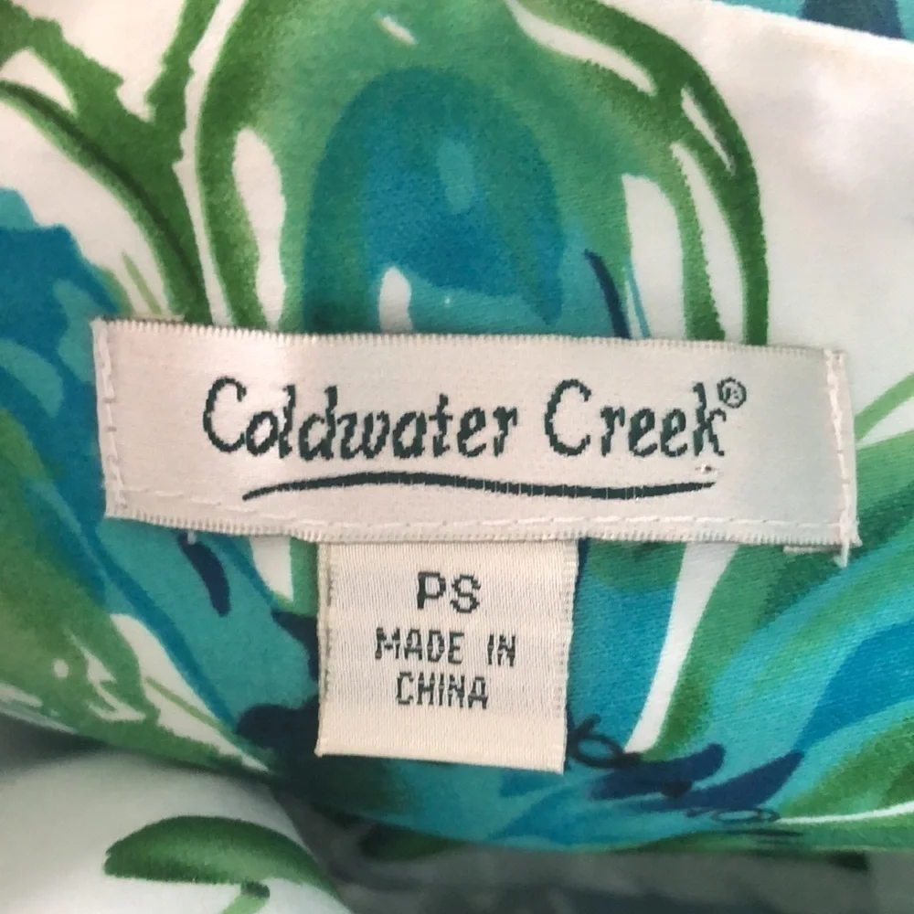 Coldwater‎ Creek Snap-up Water Color Print Jacket - Picture 10 of 12